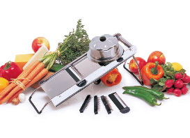 de Buyer Mandoline ("La Mandoline") with Stainless Steel Pusher