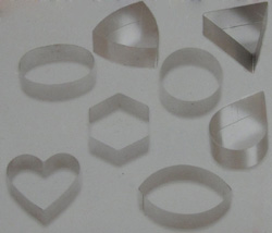 Dessert Rings, Stainless Steel 1.25" high, Ranging from 2.25"�3.5". Made in Germany