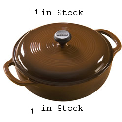 Lodge Enamel Dutch Oven, Caf'e, 3-qt.