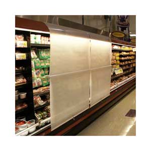 Econo Cover for Refrigerated Display Case. Double Action