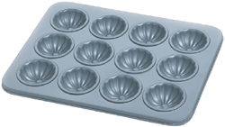 PIXIE BUN PAN, 12 cup. Overall size of pan 6.25"x8"