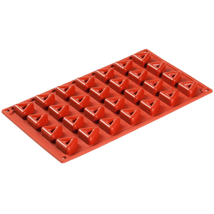 pavoni silicone bake mold triangle savarin shape 1 3 16 x 1 2 high 28 cavities cavity pavoni silicone bake mold triangle savarin shape 1 3 16 x 1 2 high 28 cavities cavity