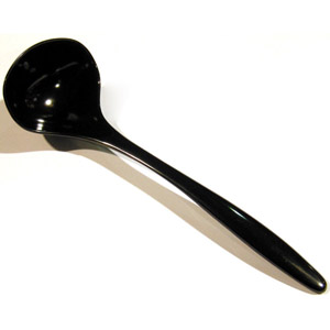 Melamine Ladle, 11" Overall Length, Black