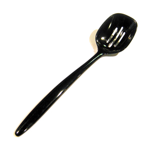 Melamine Slotted Spoon, 12" Long, Black