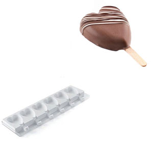 Silicone Mold for Ice Cream Pops: Mini Heart Shape