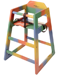High Chair, Assembled, Diamond Celebration Series; Made of Hardwood