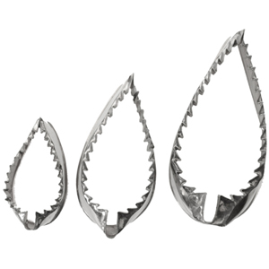 Short Straight Leaf Cutters, Set of 3, Made of Heavy Duty Stainless Steel