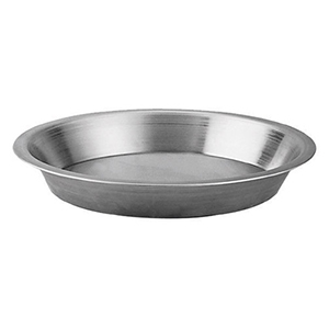 Pie Pan, 10" X 8-1/4" X 1-1/2", Tapered With 1/2" Flange On Top Out Side Edge, 22 Gauge