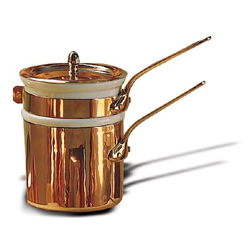 Copper Bain Marie Pan with Porcelain Dish