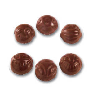 unknown Polycarbonate Chocolate Mold Masks 25mm Diameter, 42 Cavities