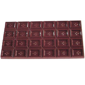 unknown Polycarbonate Chocolate Mold Block 158x79mm x 9mm High, 3 Cavities