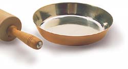 Copper Tin Tart Tatin Mold, Diameter 11", height 1 7/8"