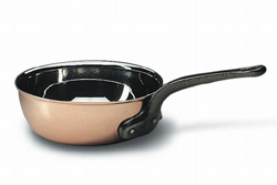 Copper Flared Saute Pan WITHOUT LID, 6 1/4" diameter, 2 3/8" height, 3/4 quarts