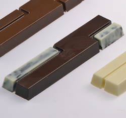 Polycarbonate Chocolate Mold Rectangle 119x29mm x 10mm High, 8 Cavities