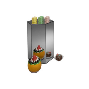 Gourmet Display Hexagon Acrylic Mirror Column