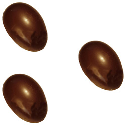 Polycarbonate Chocolate Mold Half-Egg 6 x 4-1/8 x 2-1/8 High, 3 Cavities. Buy 2 Molds to Make Whole Eggs
