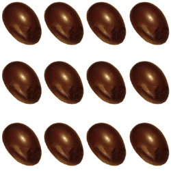 Polycarbonate Chocolate Mold Half-Egg, 2; 12 Cavities. Buy 2 molds to make Whole Eggs
