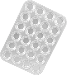 Mini Muffin Pan, 24 Cavities, 2-1/8" Top Diameter, 1-1/2" Bottom Diameter, 3/4" Deep