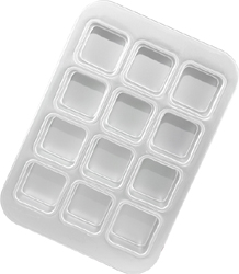 Square Muffin/Cake Pan, 12 Cavities 2-5/8" x 2-5/8" x 1-1/2" Deep