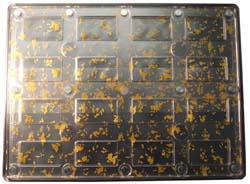 Magnetic Polycarbonate Chocolate Mold 2pc Rectangle 46mm x 38mm x 5mm High, 16 Cavities (Transfer Sheet Not Included)