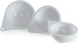 Hemisphere Mold, Plastic, Set of 3: 14cm Diameter, 16cm Dia & 18cm Dia�ONE SET AVAILABLE