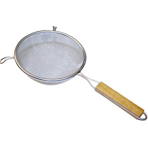 Tinned Strainer, Single, Fine Mesh, 6" Diameter