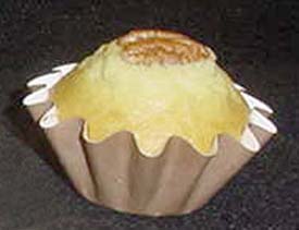Floret Brioche Cup. 1-3/4"x1-1/4". Brown Exterior- White Interior. 50 pieces
