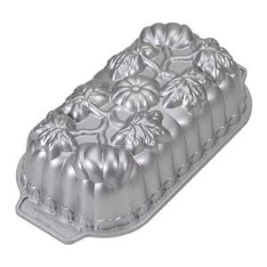 Nordicware Cast Aluminum Pumpkin Loaf Pan, 1 Pound, Commercial Non Stick--1 Piece in Stock