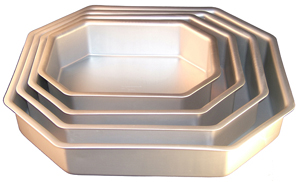 Fat Daddio's Anodized Aluminum Corner Cut Cake Pan, 3 Inch