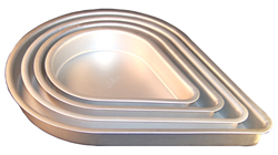 Fat Daddio's Anodized Aluminum Teardrop Cake Pan, 2 Inch