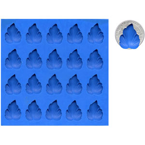 Silicone Mold, Classic Leaf, 12/sheet