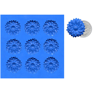 Silicone Mold, Sterling Burst, 9/sheet