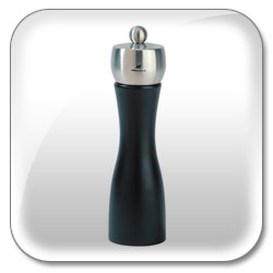 Peugeot Fidji Wood Pepper Mill, 20cm-8.25"  Color: Black Matte