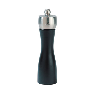 Peugeot Fidji Wood Salt Mill, 20cm-8.25"  Color: Black Matte