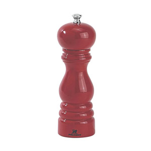 Peugeot Paris Wood Pepper Mill, 18cm-7"  Color: Red Lacquer
