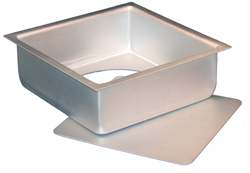 Fat Daddio's Square Cheesecake Pan with Loose Bottom, 3" High