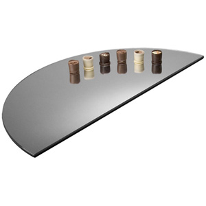 Gourmet Display Half Round Acrylic Mirror Tray