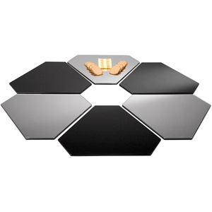 Triangle Acrylic Mirror Tray Set (6-Pc Set)