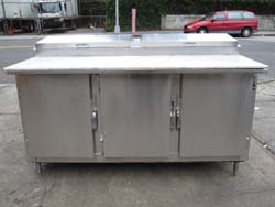 Remote Pizza Prep Table Stainless Steel with Marble Cutting Board Used Very Good Condition