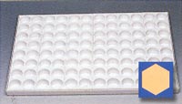 Production Mold Hexagon Single Portion Petit Fours-1.5 oz. capacity Frame & Mold (Cutter & Extractor sold separately)