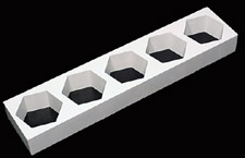Production Mold Hexagon Single Portion 4 oz. capacity Frame & Mold (Cutter & Extractor sold separately)