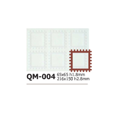 Height of square cavity 1.8mm. Silicone sheet is 2.8mm thick. Overall size of sheet 216x146mm. Sheet is flexible, non-stick, not prone to breakage, and temp-resistant from -76F to 446F. Dishwasher saf