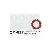 Silicone Chocolate Sheet, Gear 57mm, 8 Cavities