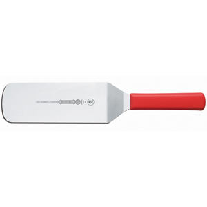 Mundial Hamburger Turner 8" x 3" Cake Turner, Red Handle, NSF Approved