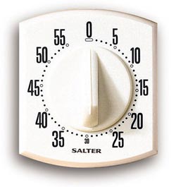 Salter Extended Ring Kitchen Timer - White Finish