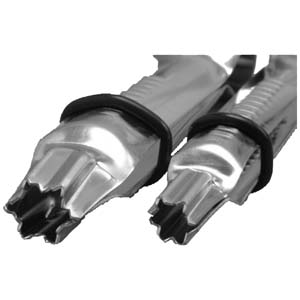 PME Crimper, Adjustable, Serrated Stainless Steel, 2 Pc - Star Shape
