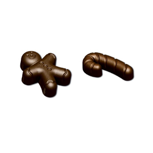 Silicone Chocolate Mold Gingerbread and Sugar Cane Total Volume 88ml