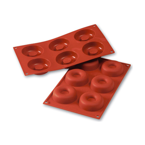 Flexible Bakeware: Savarin 2.1 Oz, 2.83 Diam. x .91 Deep, 6 Cavities