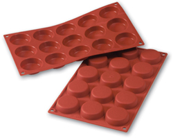 Flexible Bakeware Flan Mold 2" dia. x .5"D, 15/sheet