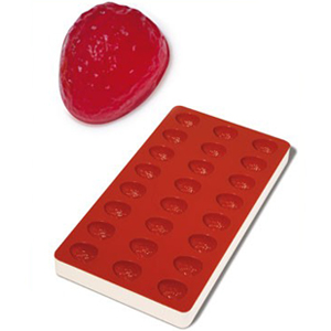 Martellato Jelliflex Strawberry Mold, 24 per sheet